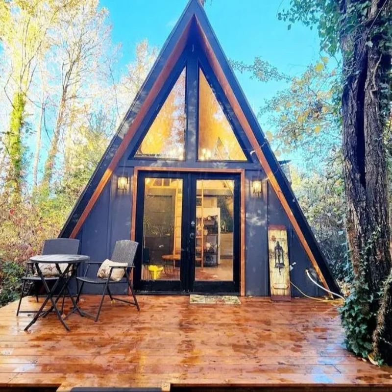 حار بيع الفاخرة الحديثة نمط وحدات منزل مخصص بالكامل الجاهزة إطار منزل صغير جاهزة الثلاثي حديقة المنزل