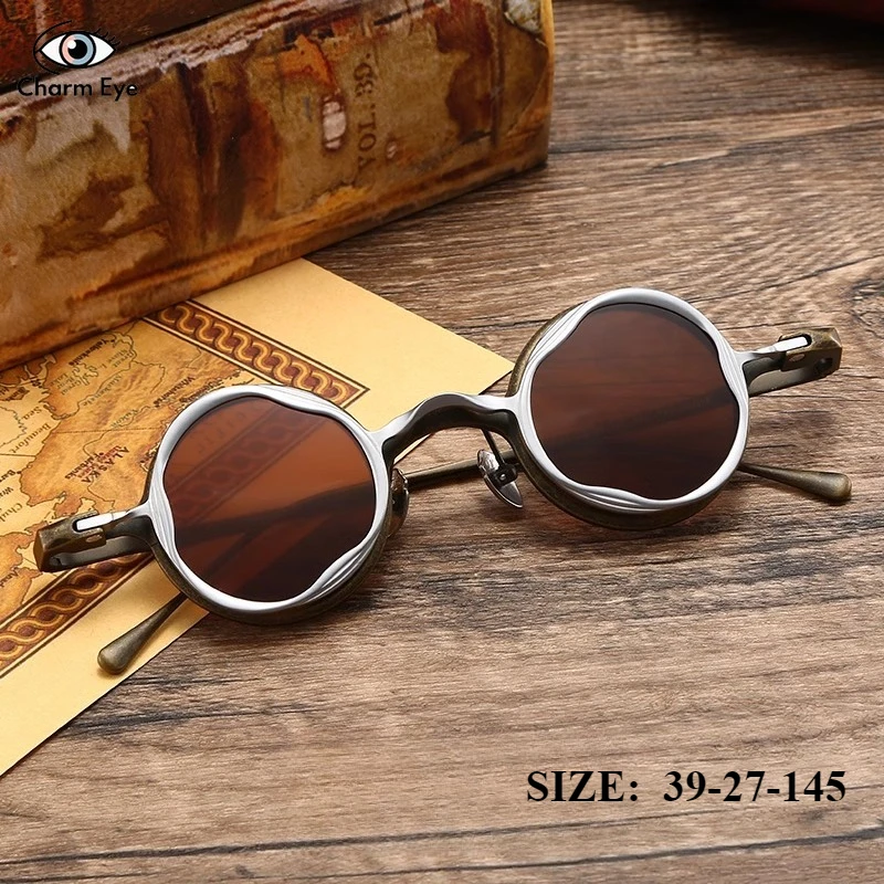 משקפי שמש קליפ מגנטיים טיטניום טהור אולטרה-קלים חדשים לגברים בסגנון פוליגונלי רטרו אופטיים לספורט חיצוני