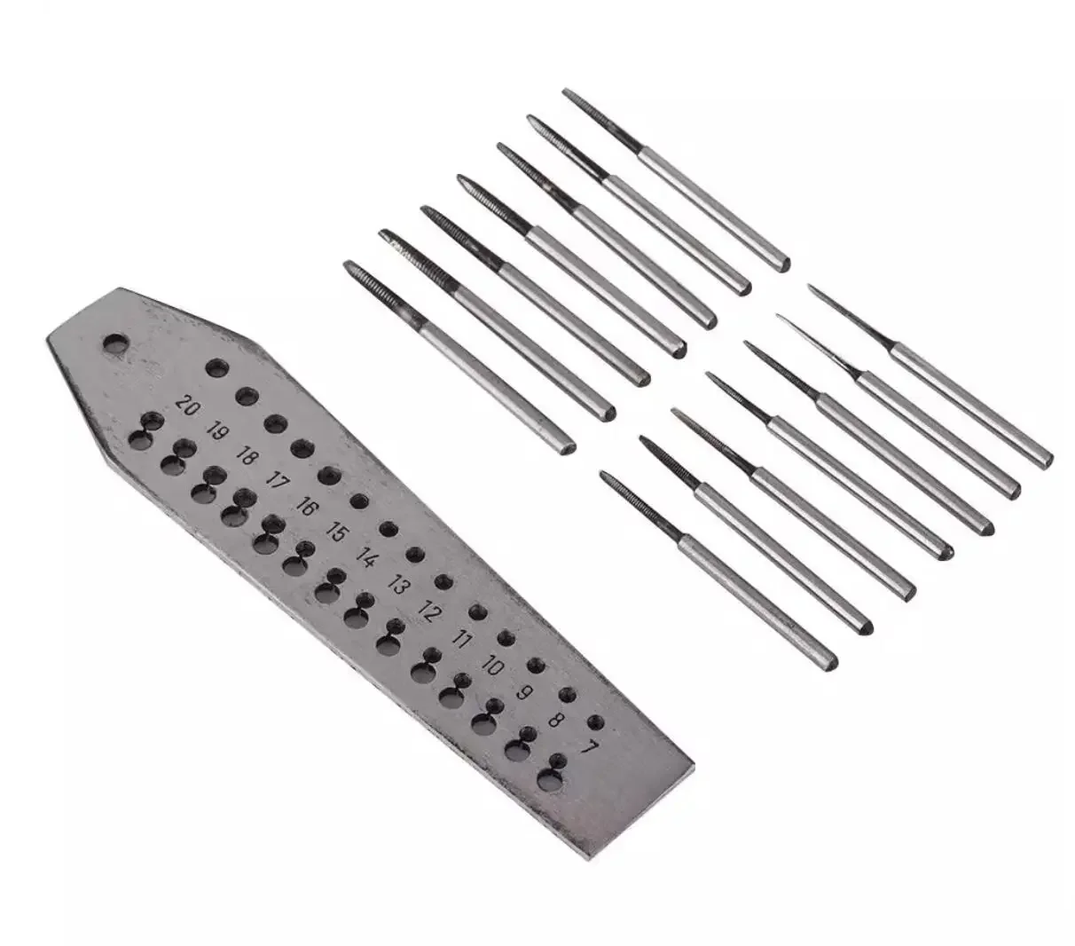 clamp plate tapping screw pattern Watch repair tool thread tapping plate screw micro tap plate set