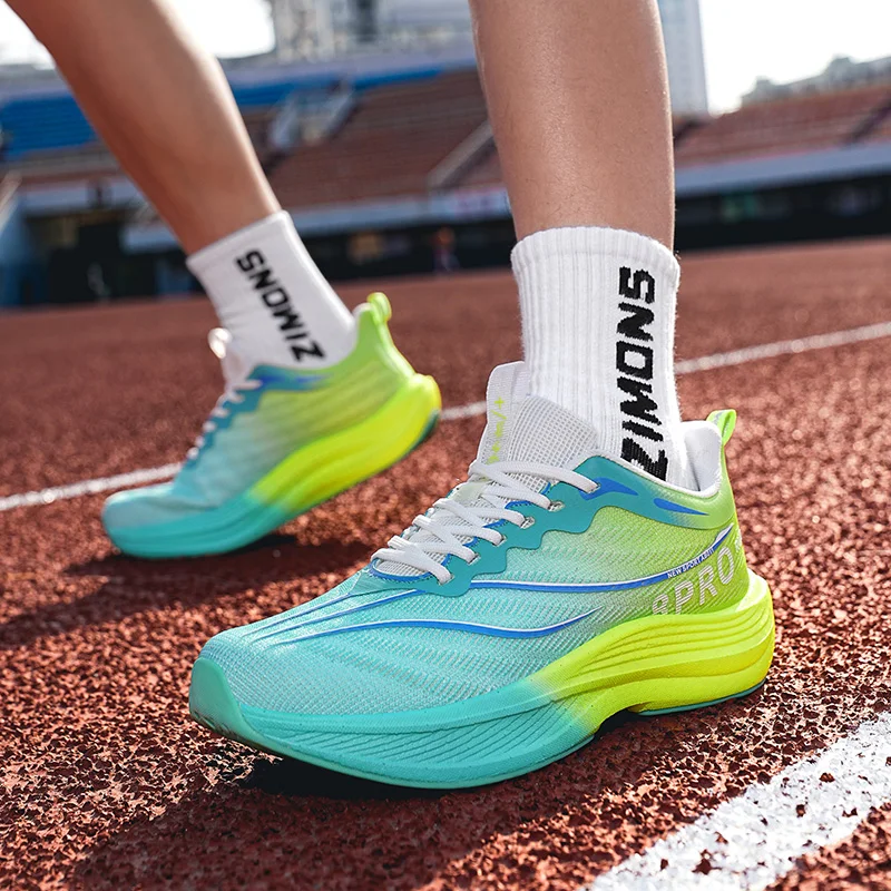 

Running Shoes Women Thick-soled Lightweight Mesh Breathable Anti-slip Casual Shoes Men Soft Lace-up Sports Shoes Men