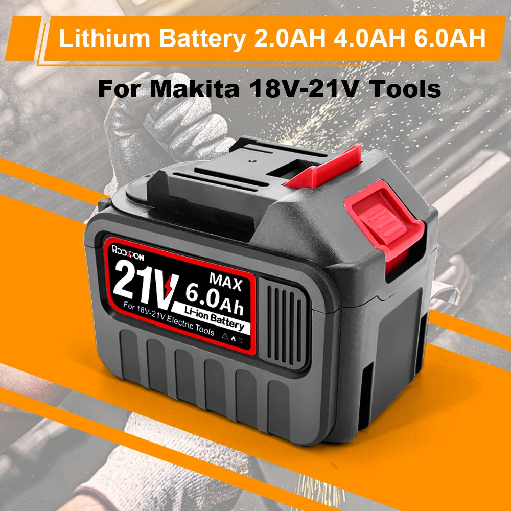 

For 18v Makita Lithium Ion Battery 2Ah 4Ah 6Ah Capacity Rechargeable Battery for Makita 18-21V Battery Electric Power Tools Uses