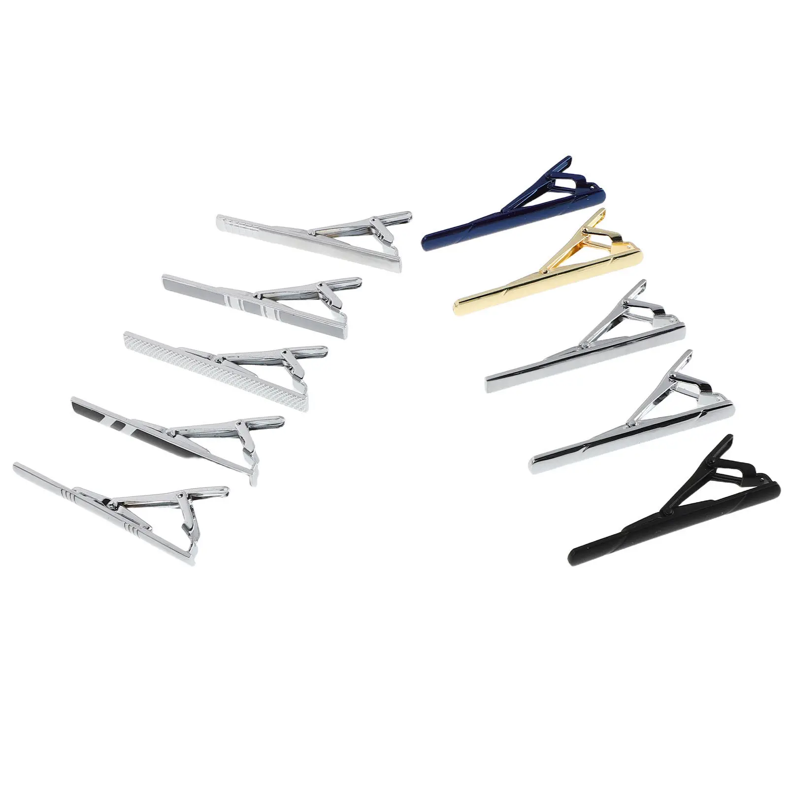 

10Pcs Elegant Necktie Clip Set for Men Copper Business Tie Clips Formal Office Wedding Groomsmen Accessories Gift Box Minimalist