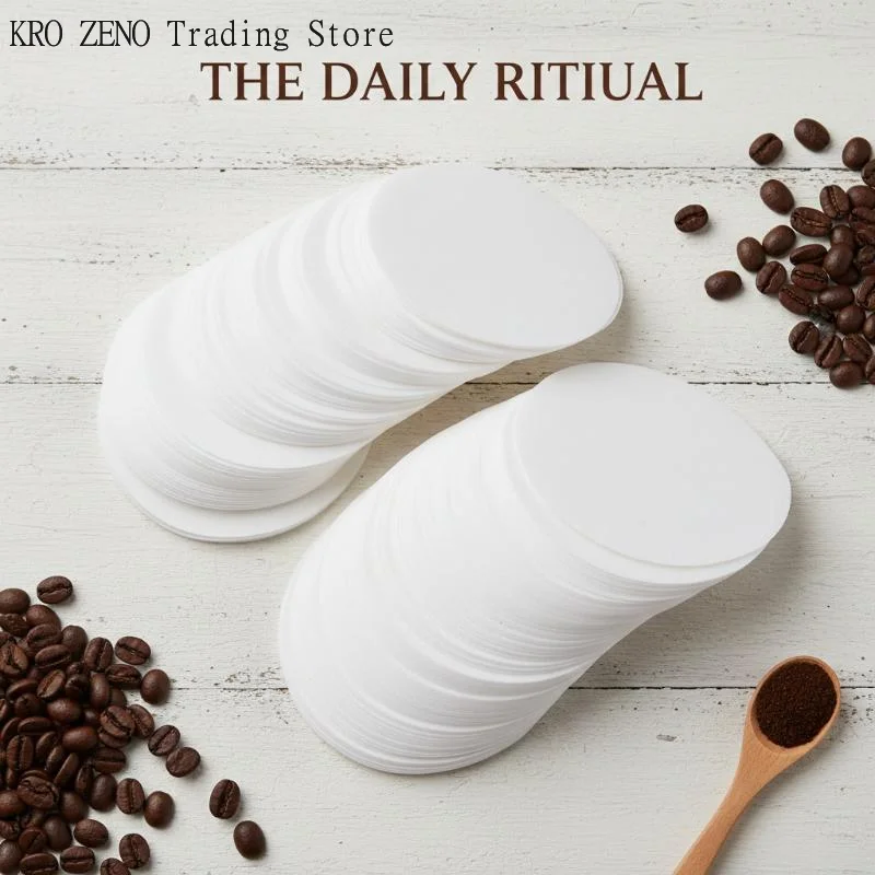 100/500Pcs Paper 51/53/54/58mm Unbleached Espresso Filter Coffee Paper Filter Puck Screen Portafilter Paper For Breville Barista