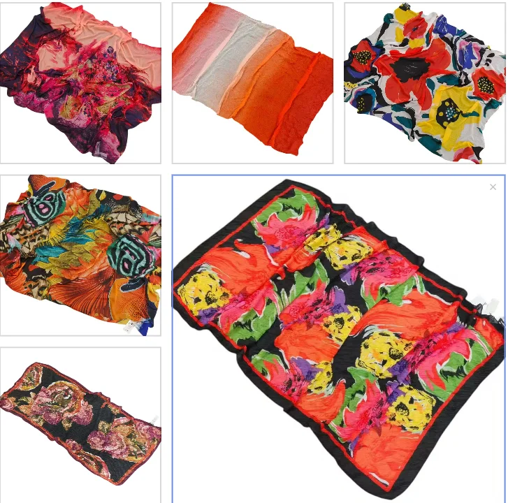 New Spanish printed colorful decorative shawl long scarf for export original order