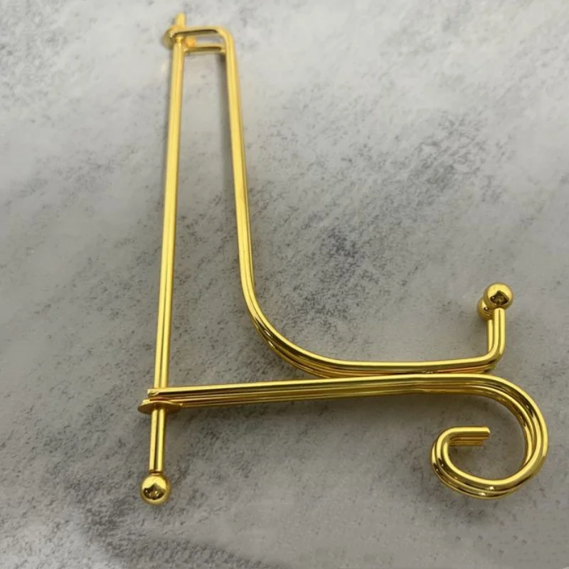 Gold Iron Display Stand Metal Easel Stand for Picture Frame Decorative Plate Book Photo Anti-Slip Display Dish Rack Shelf