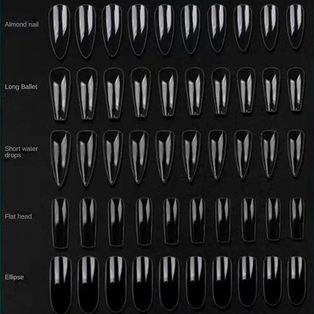 box Transparent Seamless Fake Nails Full Coverage False Nail Short T-shaped Water Drop Full Sticker Fake Nail Square