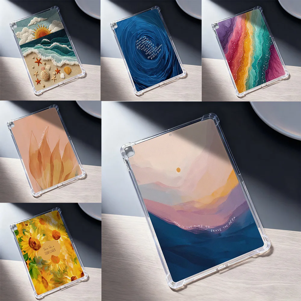 

Красивый пейзаж для iPad Pro 11 2024 2022 2021 для Air 6 5 4 3 10th 10.9 Gen 7th 10.2 Mini 6 9.7 Мягкий защитный чехол для планшета
