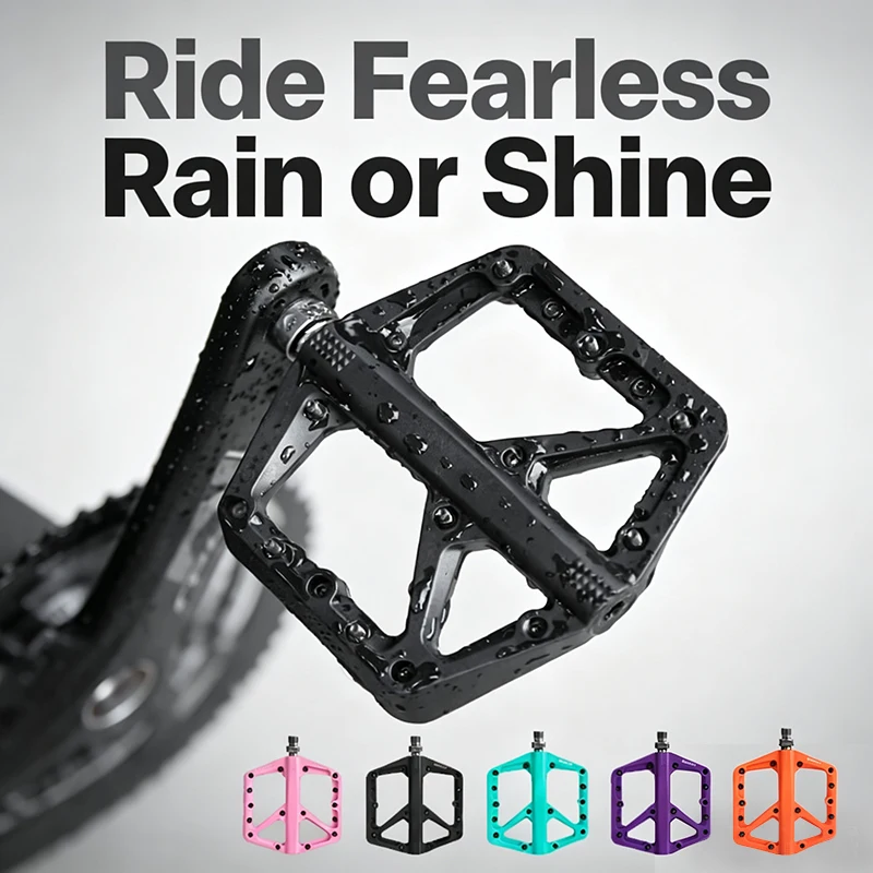 Nylon Bicycle Pedals MTB Platform Pedal for Bicycle Sealed Bearing Non-slip Mountain Road Bike Flat Pedal