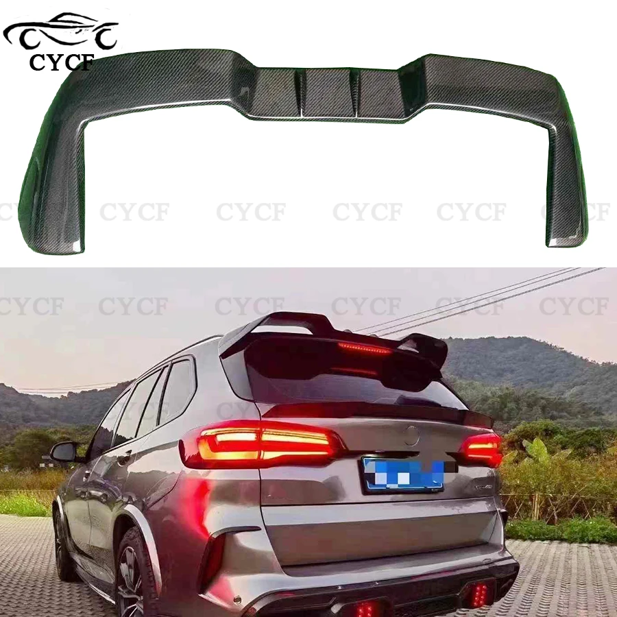 

For BMW X5M F95 2018-2022 Carbon Fiber Car Roof Spoiler Tail Wing Diffuser Rear Wing Body Kit Car Accessories