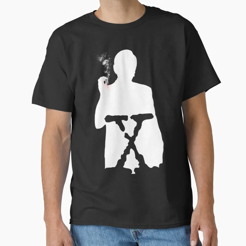 

THE CANCER MAN Retro Sci fi The X Files I Want To Believe Alien Gift T shirt for man 100% cotton Large size Tops Graphic Clothes