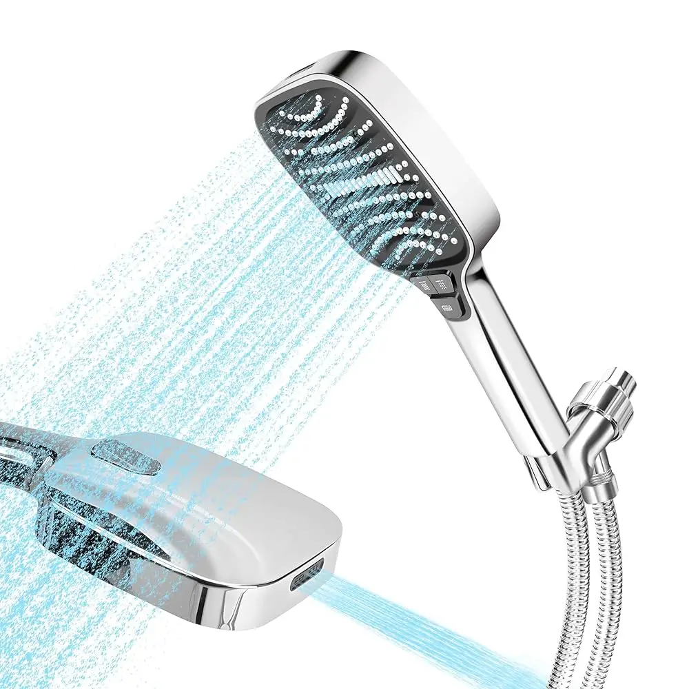 

High Pressure Shower Head with Handheld Spray, 8-Mode Powerful Handheld Shower Head with High-Pressure Jet Setting for Bathro