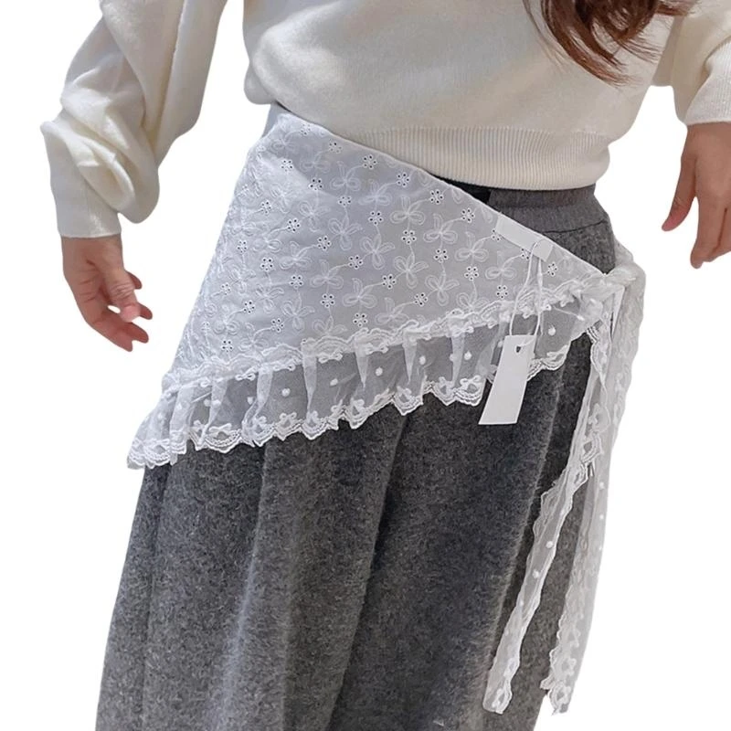 5ASD موسع قميص الدانتيل للنساء للنساء قابلة للتعديل الطبقات المزيفة السفلية السفلية