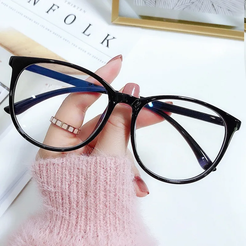 Men Women Finished Myopia Glasses Vintage Oval Frame Blue Light Blocking Eyeglasses Nearsighted Glasses Minus 0 To -6.0 очки