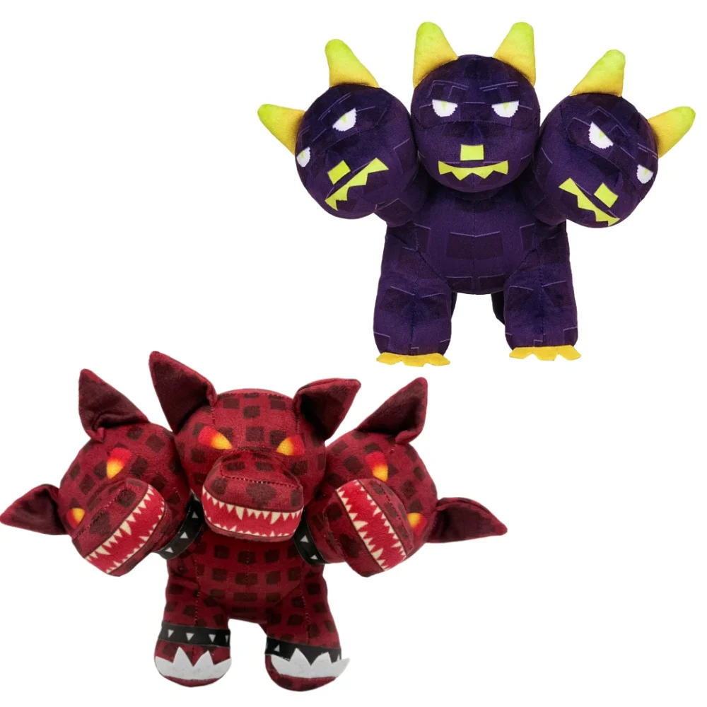 

Горячая новинка: Плюшевая игрушка-кукла Церберус из игры Brainrot, мягкая мультяшная плюшевая игрушка-трицератопс для комнаты, красная, подарок на Новый год и День рождения для детей