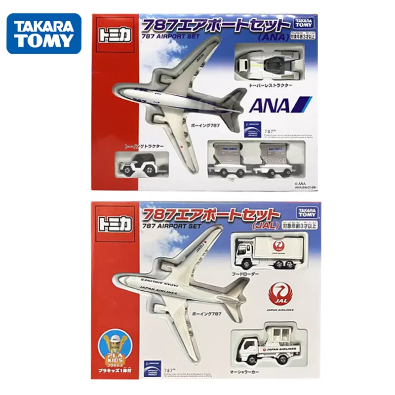 

TAKARA TOMY Tomica, набор для аэропорта Боинг 787, прицеп для багажа, модель ANA/JAL из металлического сплава, модель литая под давлением, детские подарки