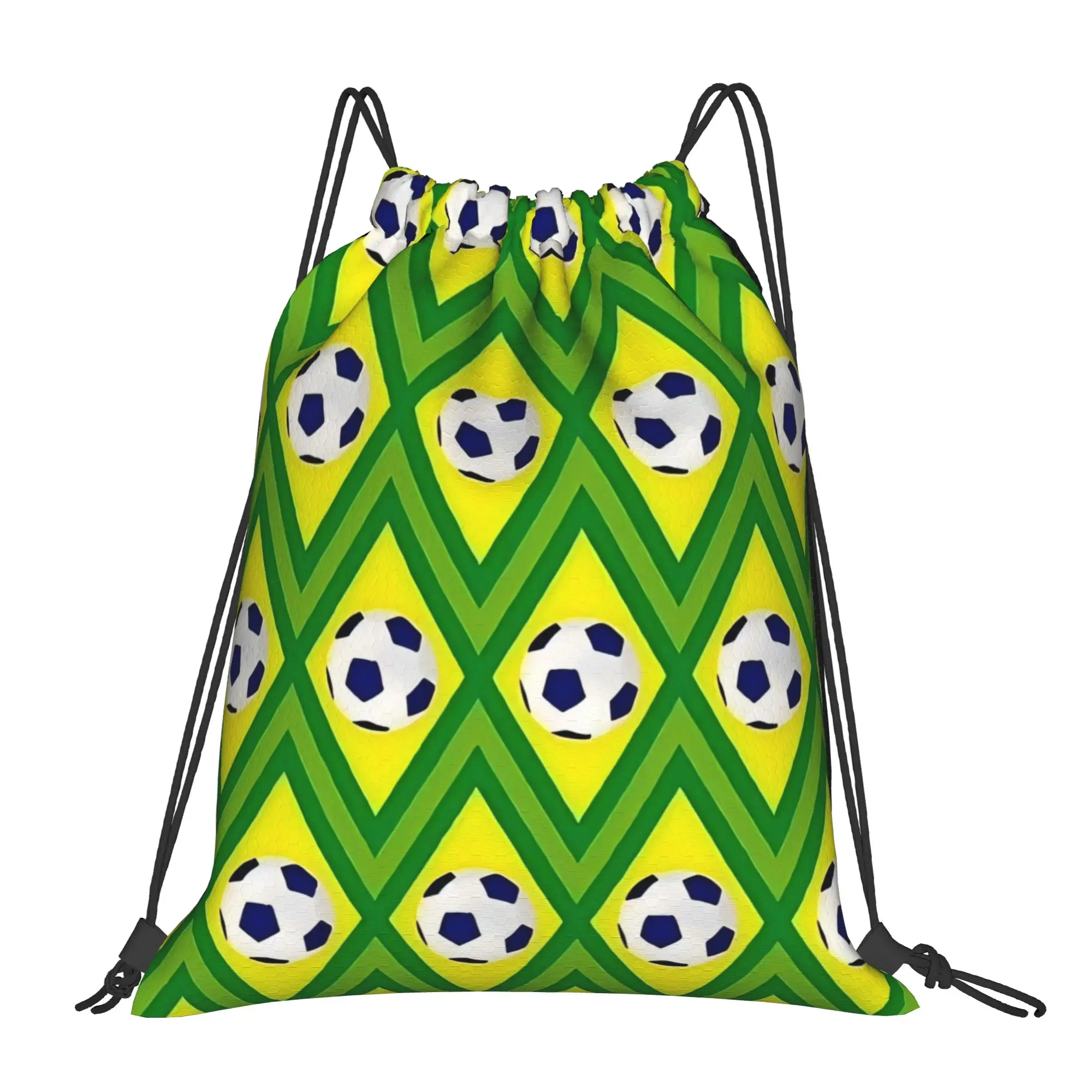 Soccer Football Fan Merch 24  Portable Travel Drawstring Backpack Riding Backpack Gym Clothes Drawstring Bags