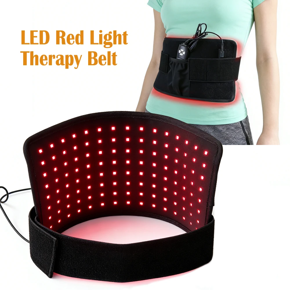 

Upgrade 660nm 850nm LED Red Light Therapy Belt 120 LED Red Light Infrared Beauty Health Waist Back Knee Hand Body Heat Pad