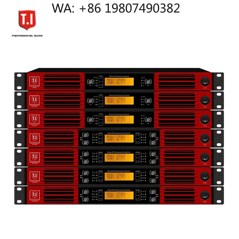 

1600W High-Power 1U Digital Power Amplifier, Rack-Mount Pro Audio Equipment for Concert and Live Stage Sound Systems
