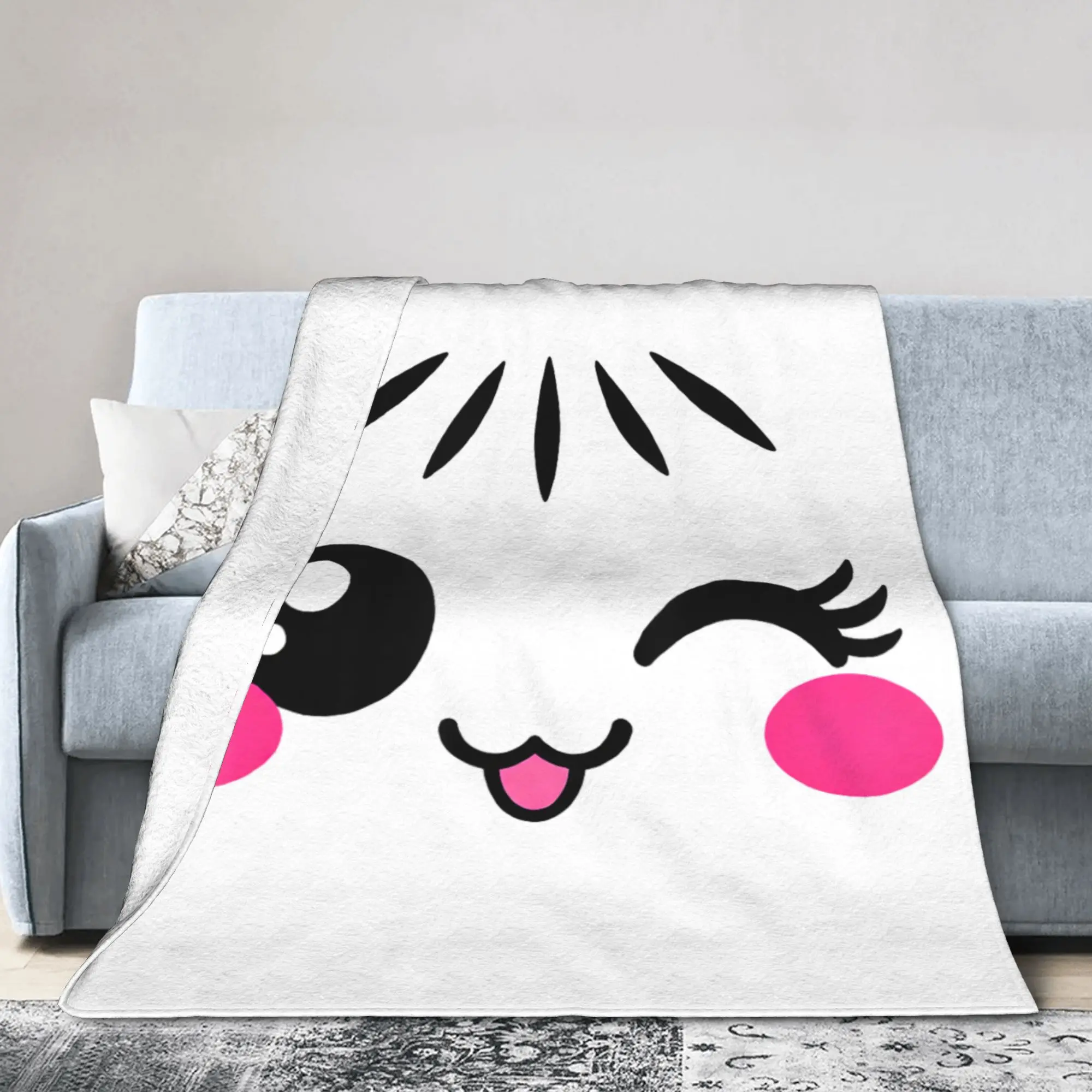 Squishy Dumpling Halloween Costume Flannel Throw Blankets Funny Cute for Bed Knitted Blanket Gift Lightweight Breathable Throws