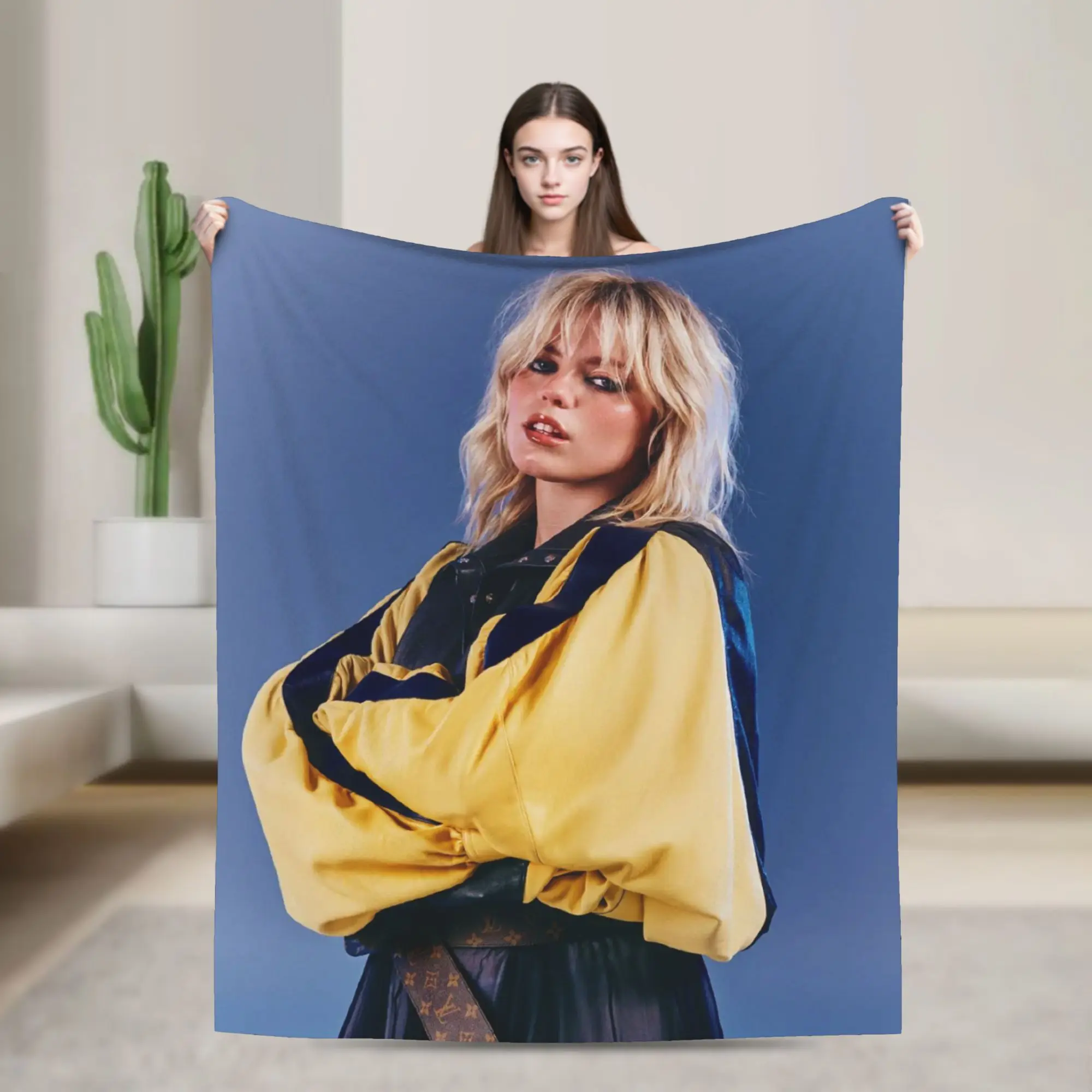 Renee rap cantor fãs de música cobertores super macio flanela cura presente lance cobertor de pelúcia colcha fina