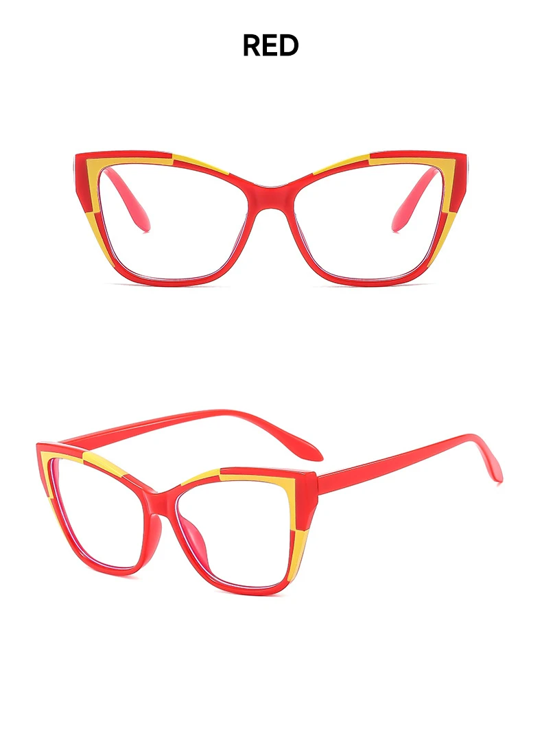 Modische Anti-Blaulicht-Lesebrille für Damen, Katzenaugen-Design, Blaulichtfilter, Gleitsichtbrille – Detail 9