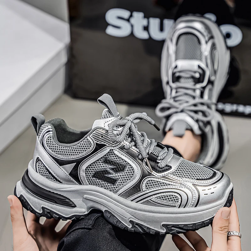 

Outdoor Sport Men Casual Sneakers Shoes Anti-slip Low-top Sports Shoes Men Lace-up Comfortable Soft Breathable Walking Shoes Men