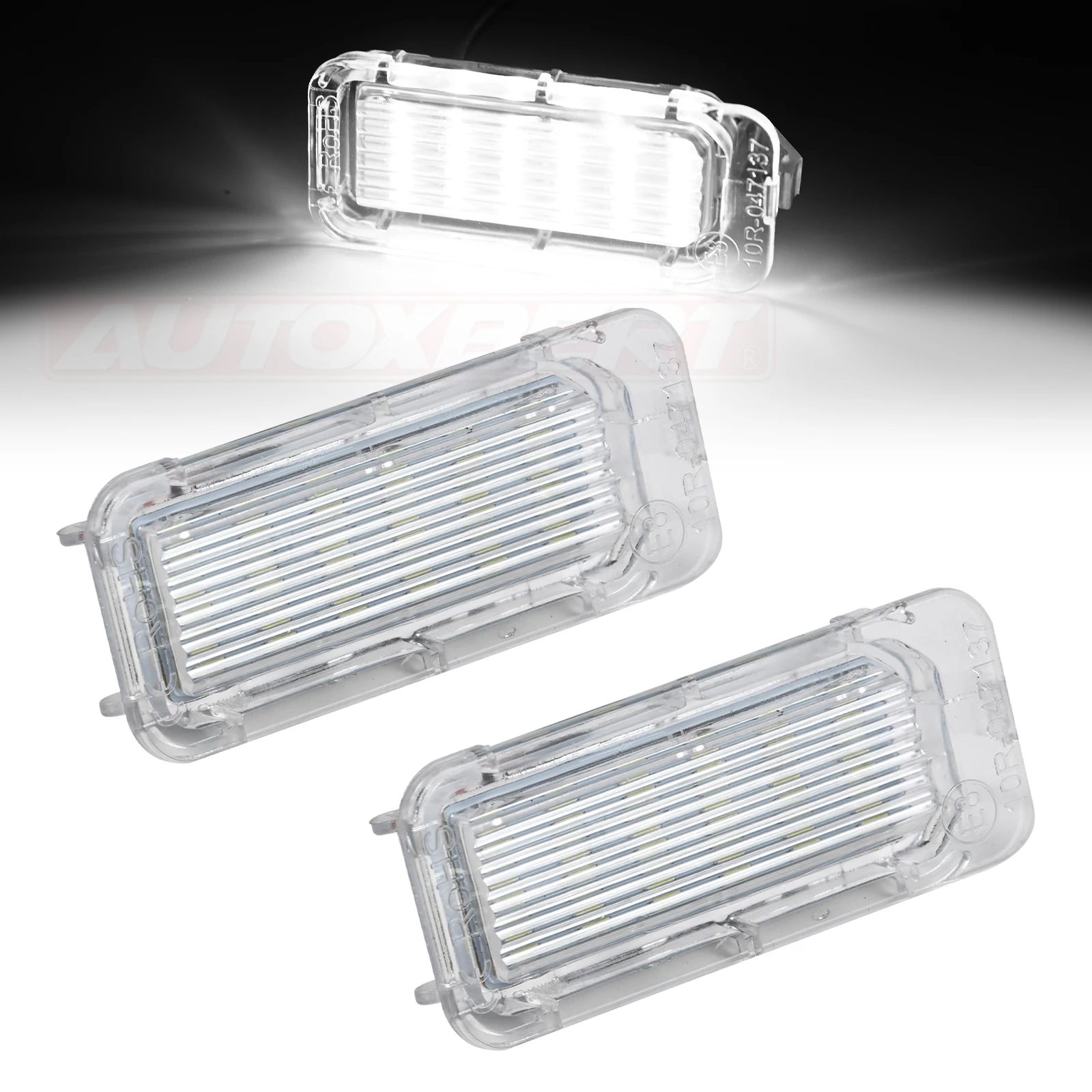 2Pcs 6000K xenon white Full LED License Plate Light For Ford Explorer Escape Fusion Fiesta Focus Mondeo C-Max Jaguar CAN-bus 12V