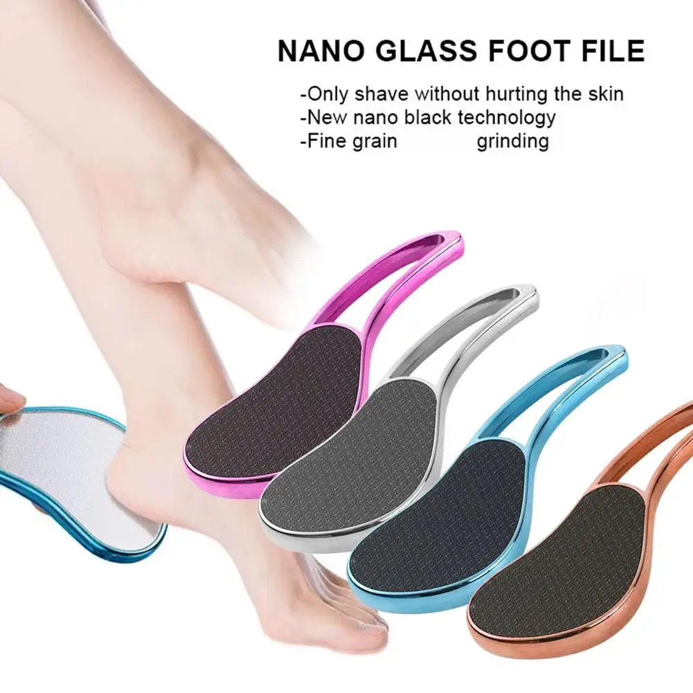 Rascador de talón de nanovidrio caliente, depurador de pies para ducha, pedicura, producto para eliminar la piel muerta, cuidado de la ducha, herramientas de tratamiento de cristal