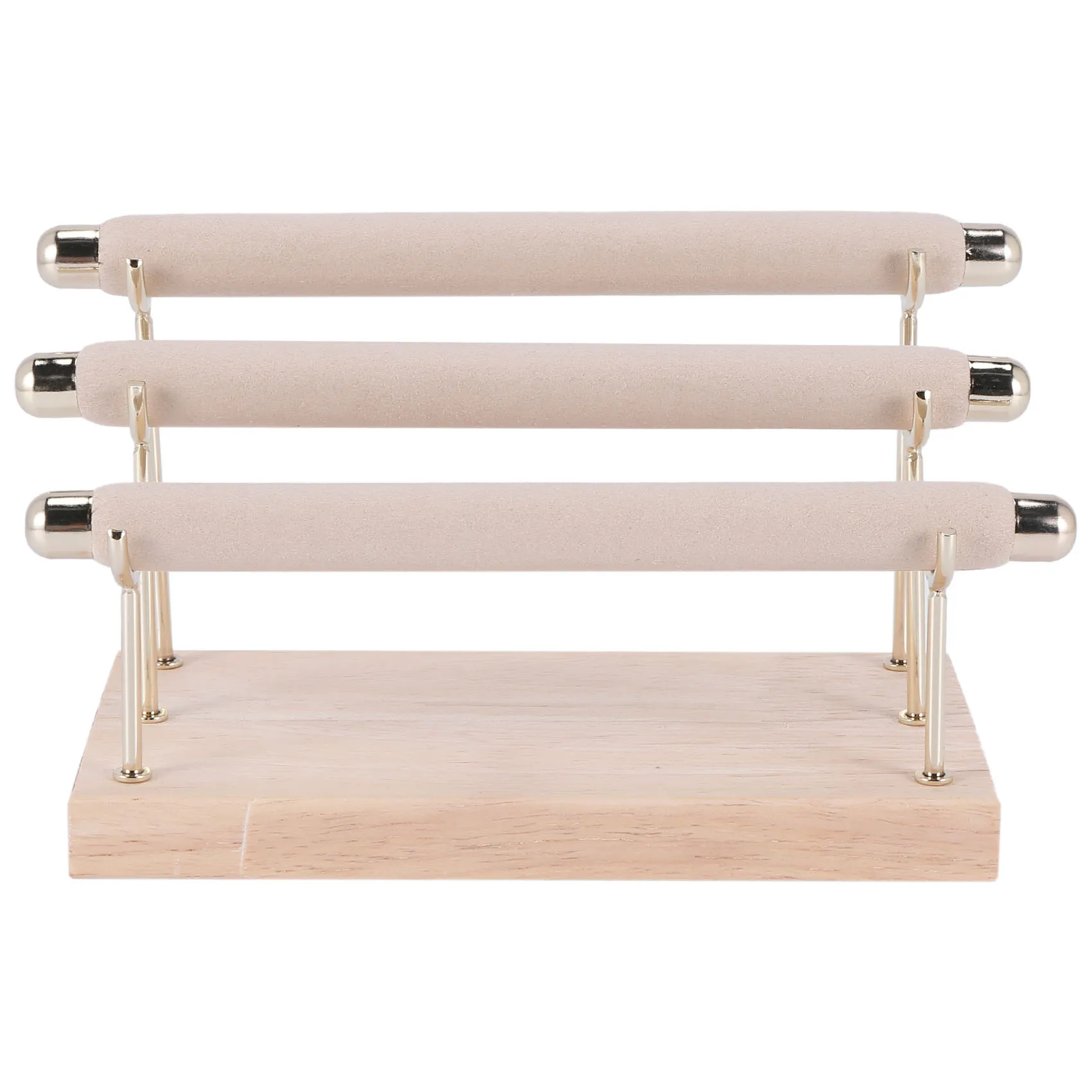 

AGG-Wooden Jewelry Display Stand Ring Holder T-Bar Display Bracelets Anklets Jewelry Display Stand Packaging Jewelry Tool A