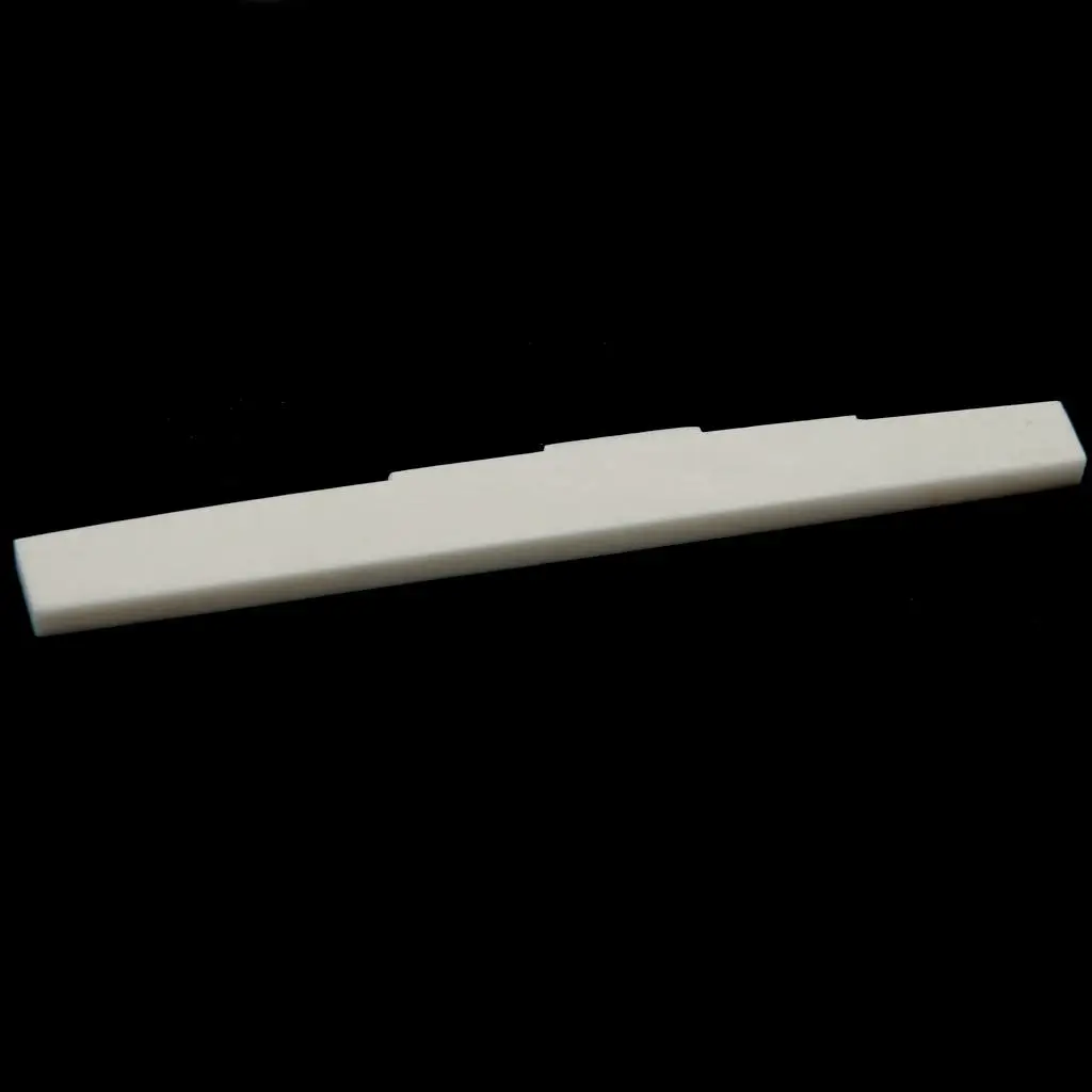 Ingelaste Buffalo Bone zadel blanco 80 mm voor klassiek gitaar muziekinstrument