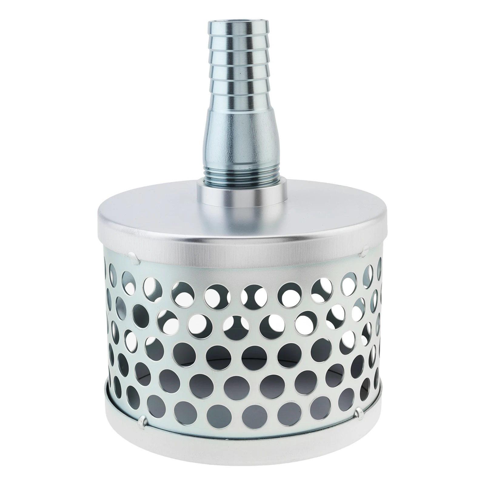 NPT Thread Round Hole Suction Strainer Filter for Pumps with Hose Connector Carbon Plated Steel Basket Water Suction Filter