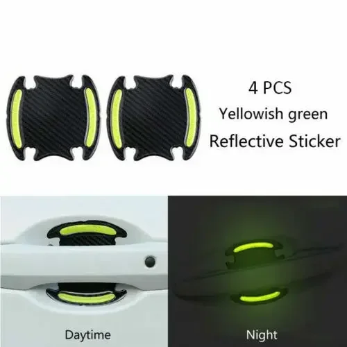 4-8Pcs Car Door Handle Reflective Sticker Sticker Door Handle Paint Surface Anti-scratch Reflective Sticker Car Accessories