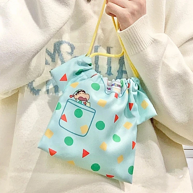 Crayon Shin Chan Storage Bag Anime Pajamas Shape Drawstring Bag Cartoon Portable Travel Sundries Storagebag Cute Bundle Pocket