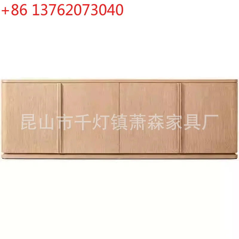 

American country solid wood TV cabinet small apartment living room oak locker French simple
