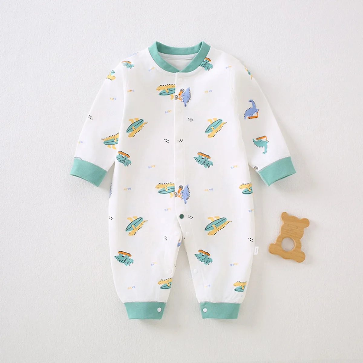 Baby Boy Caual Outdoor Clothes 0-18 Month Infant Spring Fall Warm Babygro Newborn Girl Comfortable Pure Cotton New Model Romper