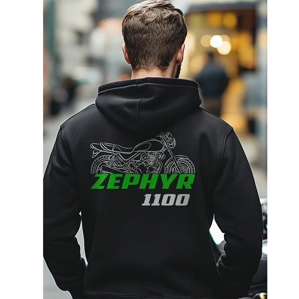 

Kawasaki Zephyr 1100 Inspired Mens Hoodie - Motorcycle Hot Selling Loose Sweatshirt For Riders Tracksuit Unisex Clothing