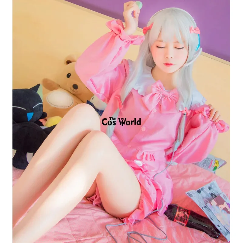 Eromanga Sensei Izumi Sagiri Cute Pajamas Nightgown Sleepwear Tops Shorts Outfit Anime Cosplay Costumes