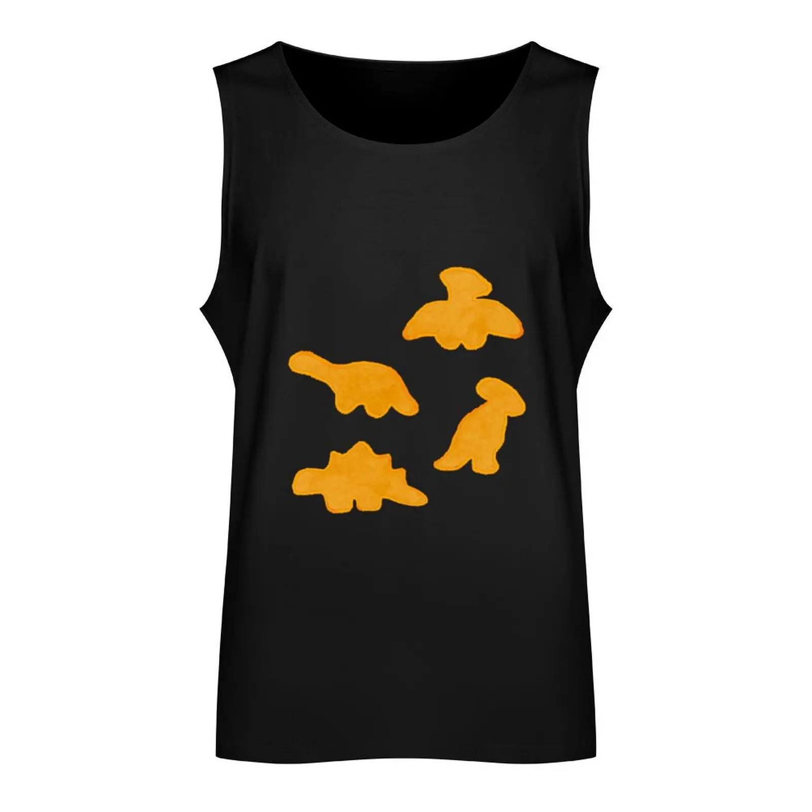 Dino nuggets Tank Top Male vest T-shirt for fitness