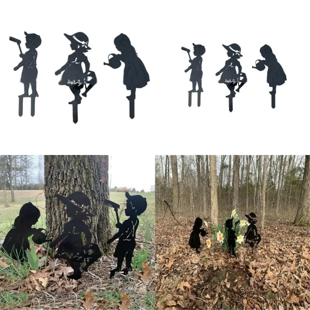 

3 Pcs Working Watering Kid Garden Stakes Acrylic Backyard Decoration for Home Garden Decor Signs Yard Decor C5AD