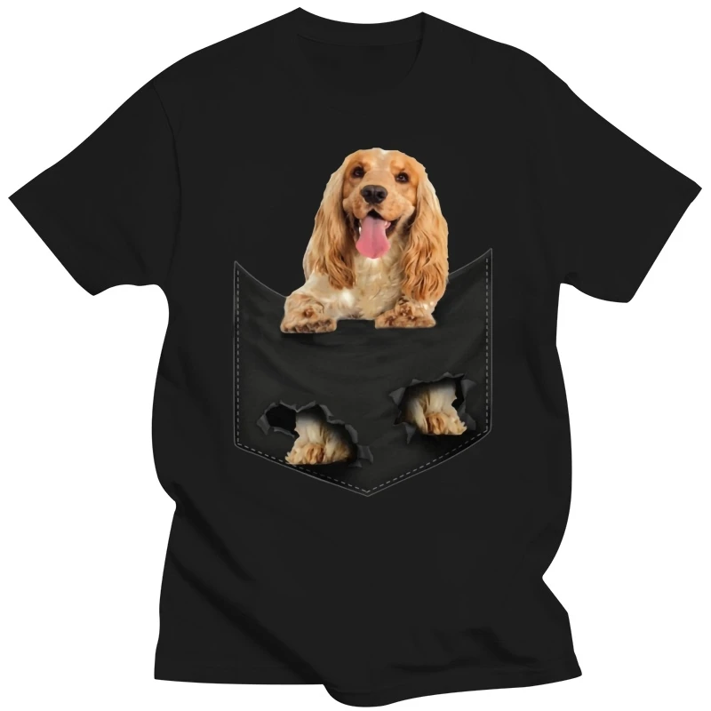 Men T Shirt English Cocker Spaniel Pocket Mid Women T-Shirt