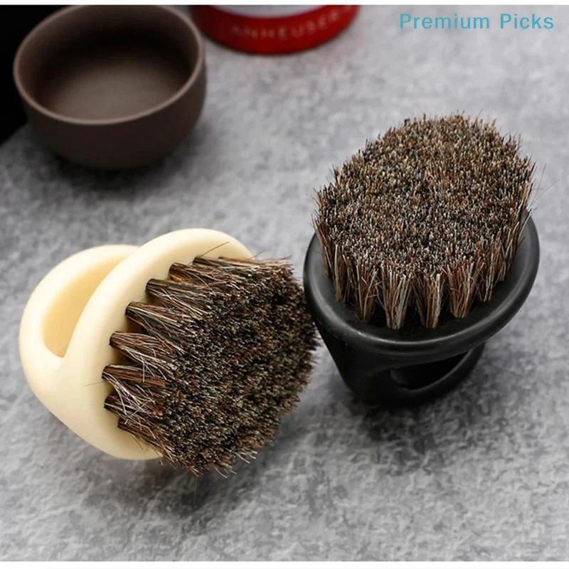 portableMen Shaving Brush Soft Synthetic Beard Brush Barber Salon Travel Size Comfortable Grip for Face Cleansing At Home