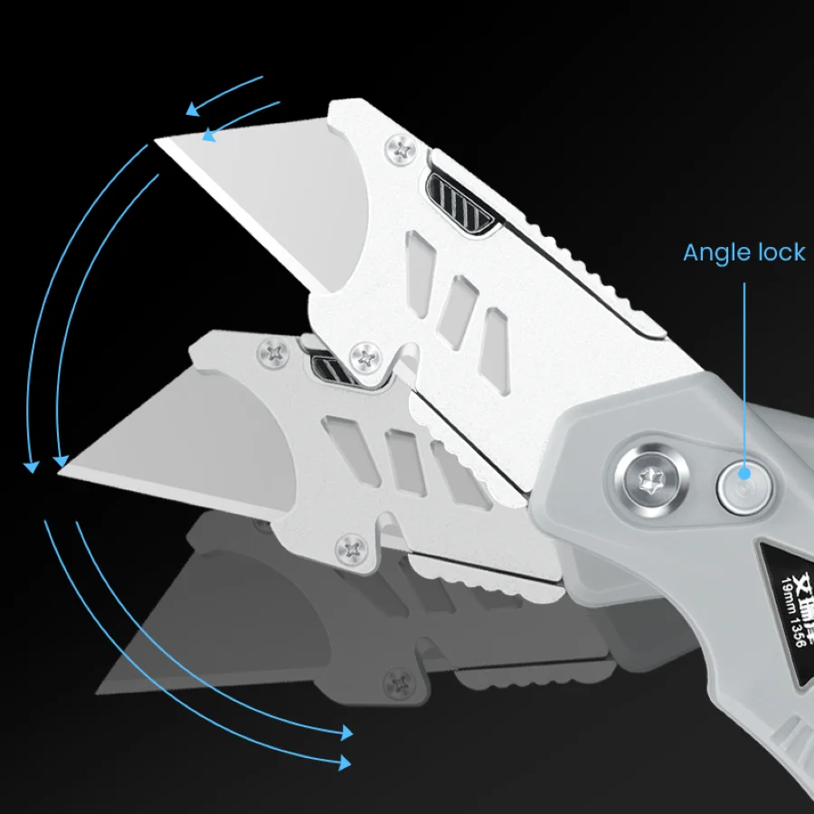 AIRAJ Multi-functional folding utility knife, office stationery exchangeable head stationery knife, quick paper cutting knife