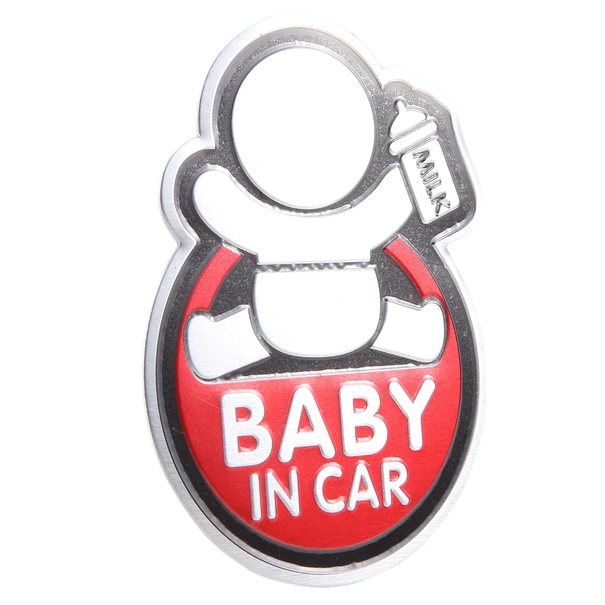 Baby in Car Sticker Baby on Board adesivo in alluminio per auto per Nissan X-TRAIL Qashqai Skoda Octavia Fabia Renault Clio B