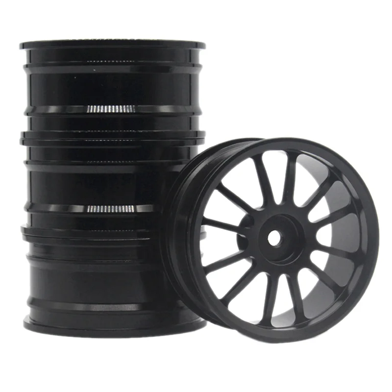 

4 Pcs Universal 1.9-Inch Aluminum Alloy Wheel Suitable For 1/10 SCX10 Simulation Flat Sports Car-Y44A