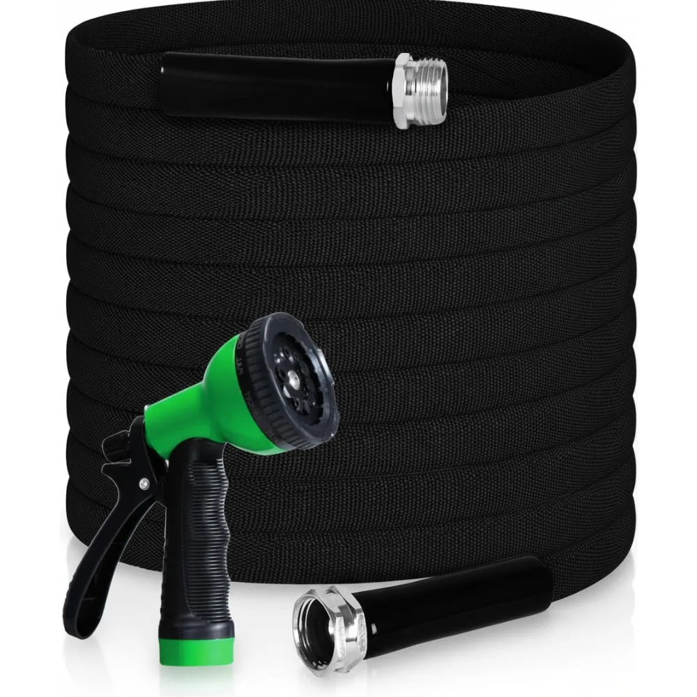 

5/8 in. x 100 FT Flexible Garden Hose with 7-Function Nozzle, Kink-Free Lightweight Water Hose for Yard Cleaning