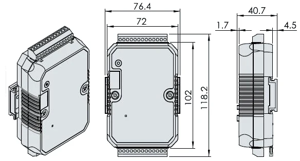 Módulo I/O Digital com Porta Modbus RTU RS485 8DI 8DO para Industrial (A-1055)*