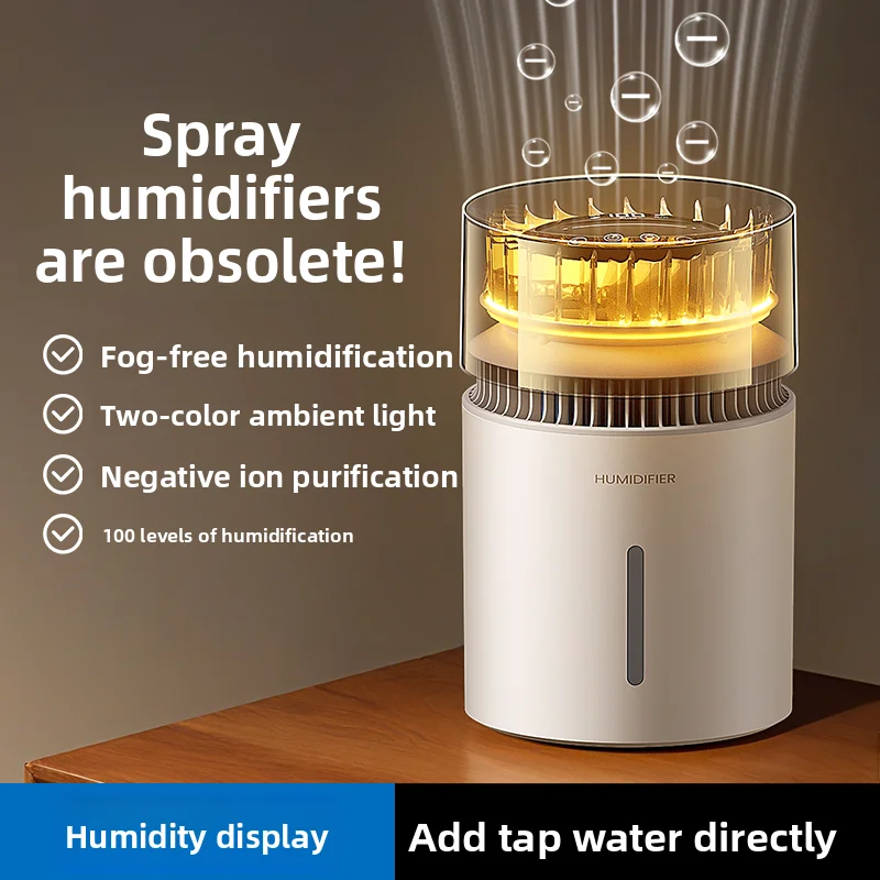 

Новый настольный увлажнитель воздуха 2026 года для помещений с кондиционером, бесшумное устройство для пополнения и увлажнения воздуха