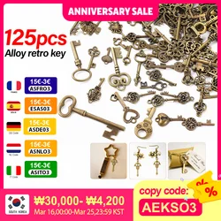 Breloques vintage en métal bronze mixte, clé d'amour, petits breloques prédire, pendentif, collier, bijoux, bricolage, décoration artisanale faite à la main, 125 pièces, 40 pièces, 11 pièces