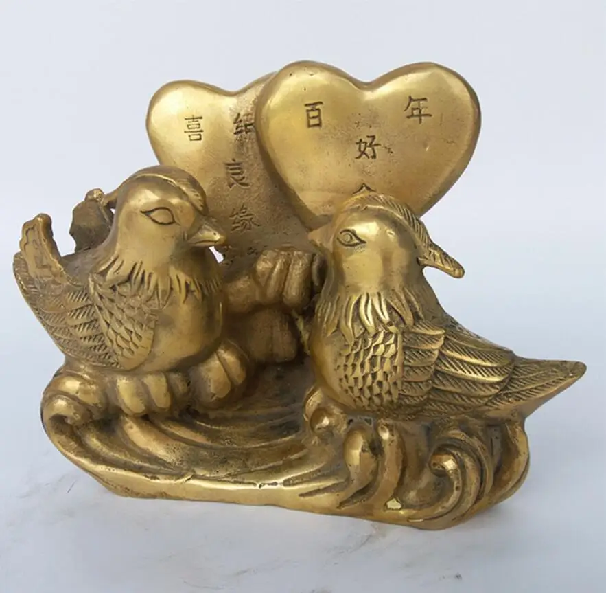 

Pure copper mandarin duck handicraft ornaments
