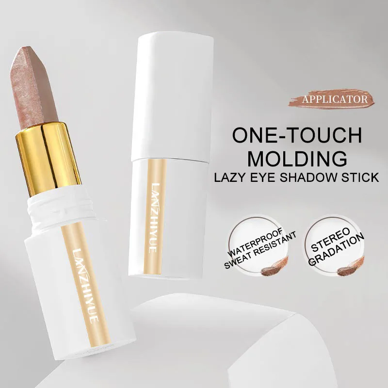 Two Color Gradient Eye Shadow Stick Three Dimensional Natural Without Taking Off Makeup Highlight brightening Glitter Matte